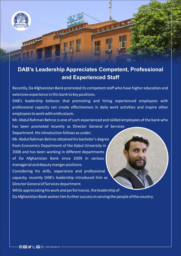DAB’s Leadership Appreciates Competent, Professional and Experienced Staff