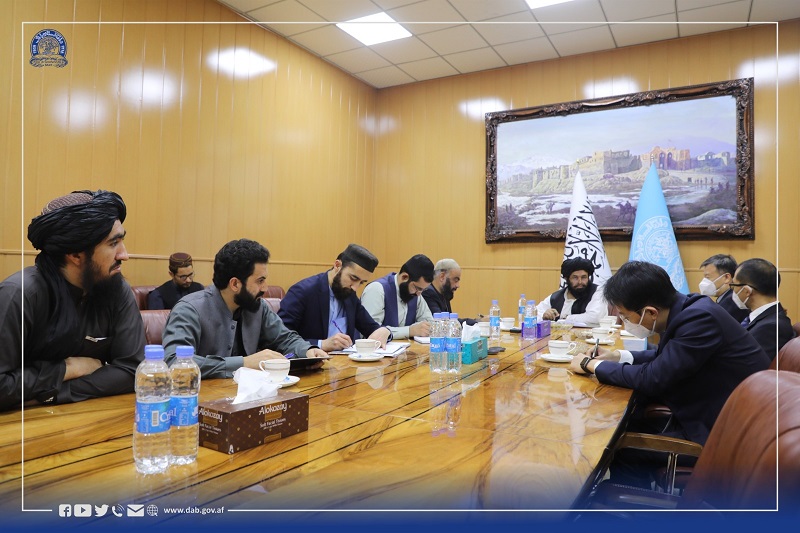 سرپرست ریاست کُل د افغانستان بانک با سفیر چین دیدار نمود