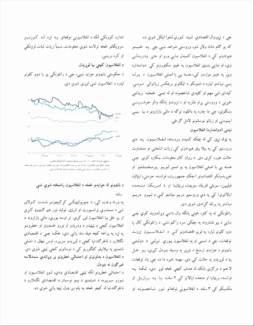 مرکزي بانکونه باید د انفلاسیون کچې د راکمولو تر وروستي پړاو پورې محتاط ووسي