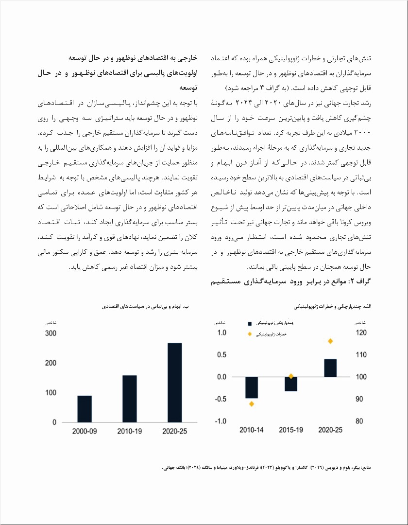 ستراتیژی سه وجهی برای جذب سرمایه گذاری مستقیم خارجی  تقویت رشد اقتصادی