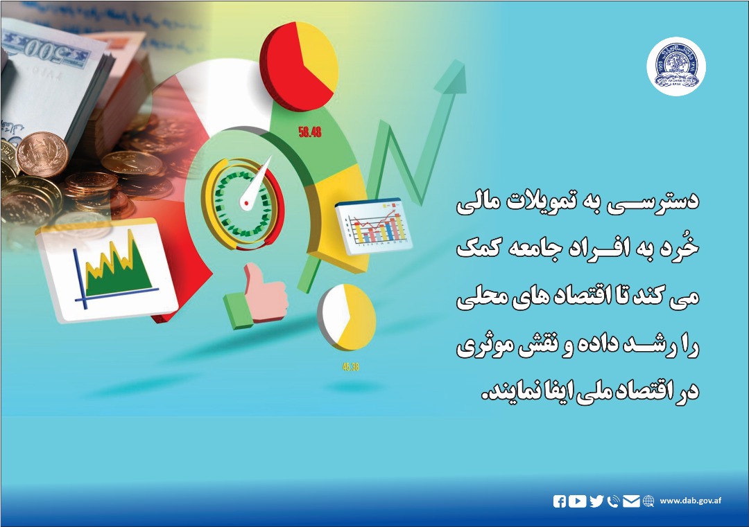 دسترسی به تمویلات مالی خرد به افراد جامعه کمک می کند تا اقتصاد های محلی را رشد داده و نقش موثری در اقتصاد ملی ایفا نمایند