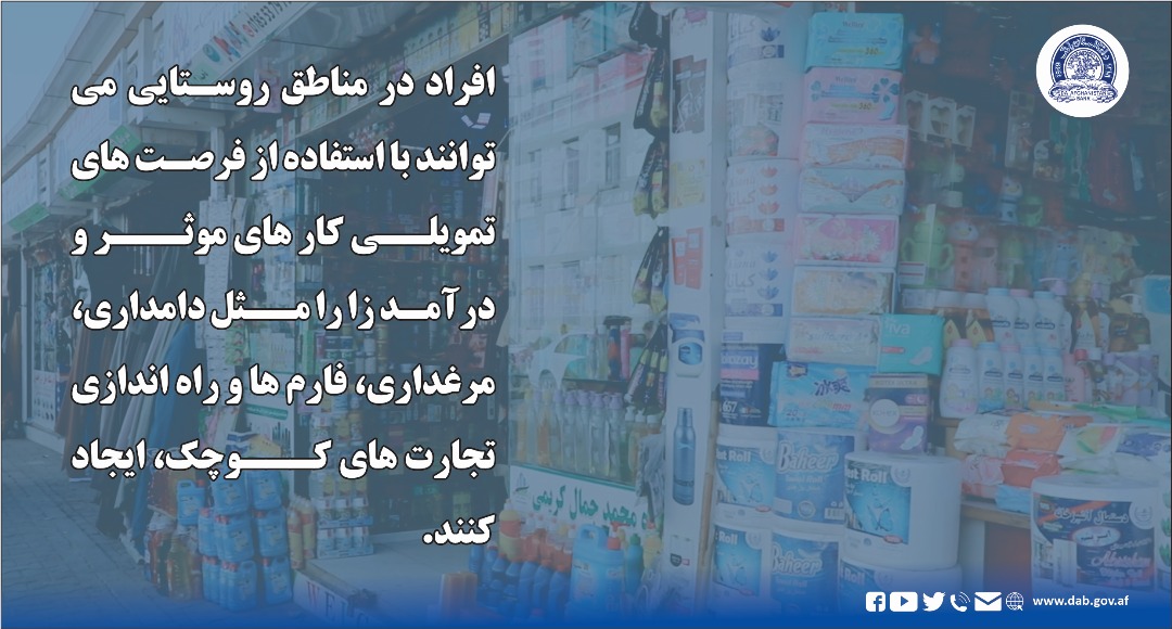 افراد در مناطق روستایی می توانند با استفاده از فرصت های تمویلی کار های موثر 