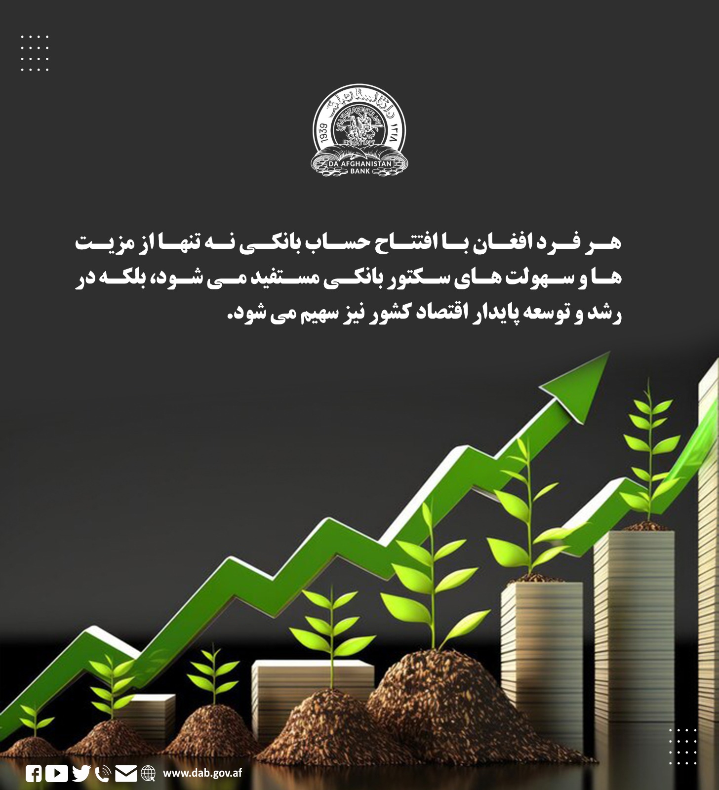 هر فرد افغان با افتتاح حساب بانکی نه تنها از مزیت ها و سهولت های یکتور بانکی