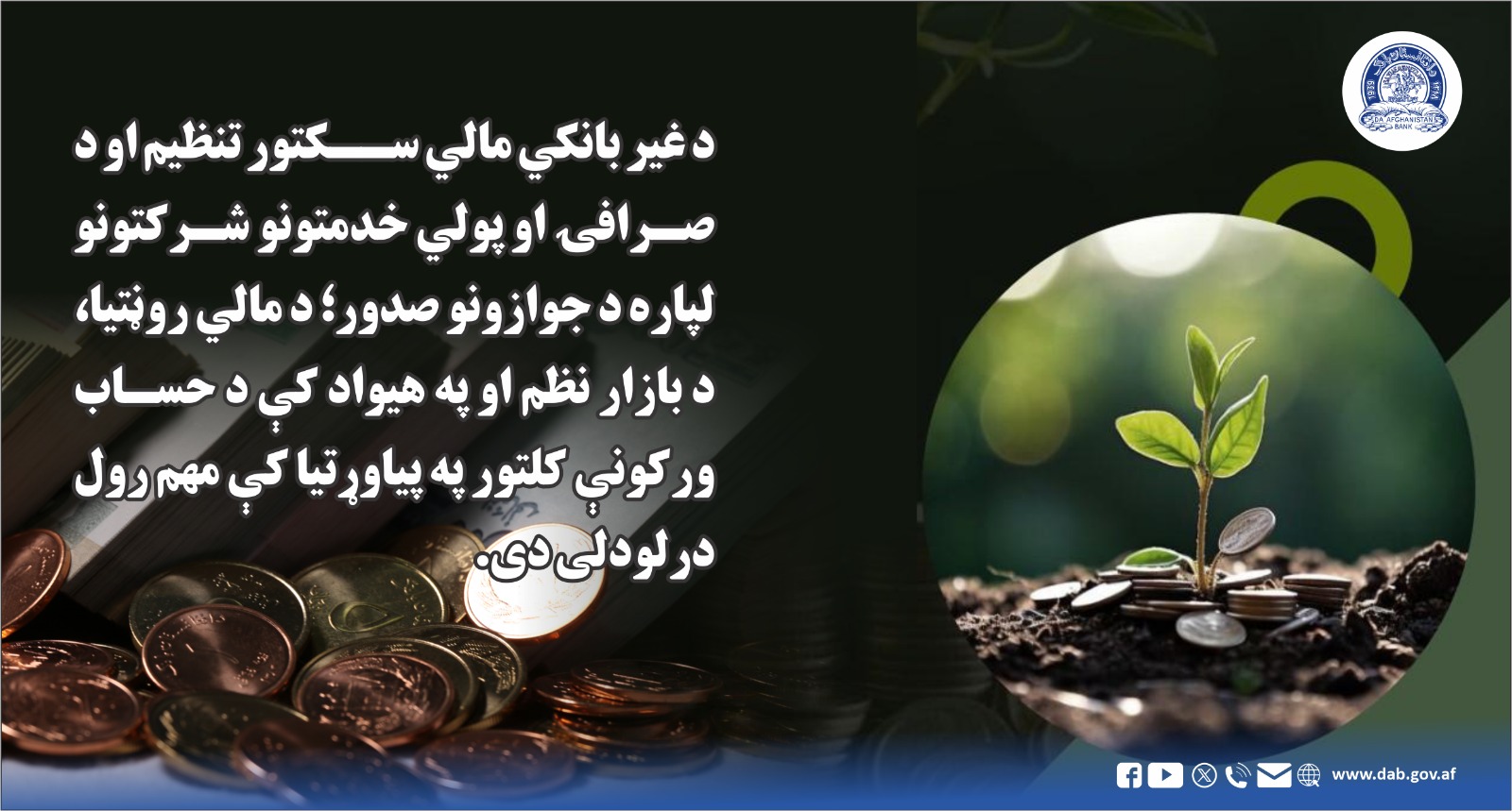 د غیر بانکي مالي سکتور تنظیم او د صرافۍ او پولي خدمتونو شرکتونو لپاره د جوازونو