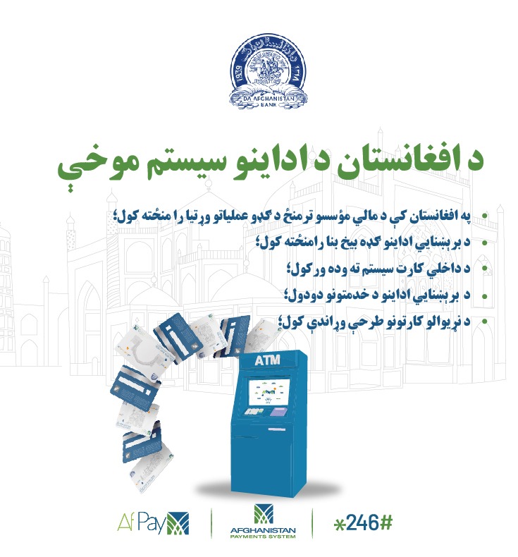 د افغانستان د اداینو سیستم موخې په افغانستان کې د مالي موسسو ترمنځ