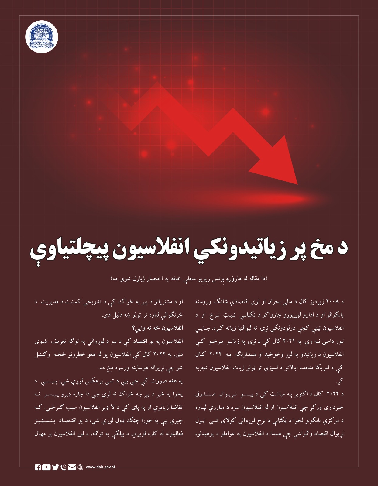 د مخ پر زیاتیدونکي انفلاسیون پیچلتیاوې
